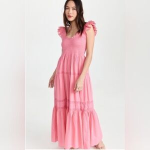 LOVESHACKFANCY Chessie Heritage cotton maxi dress size P